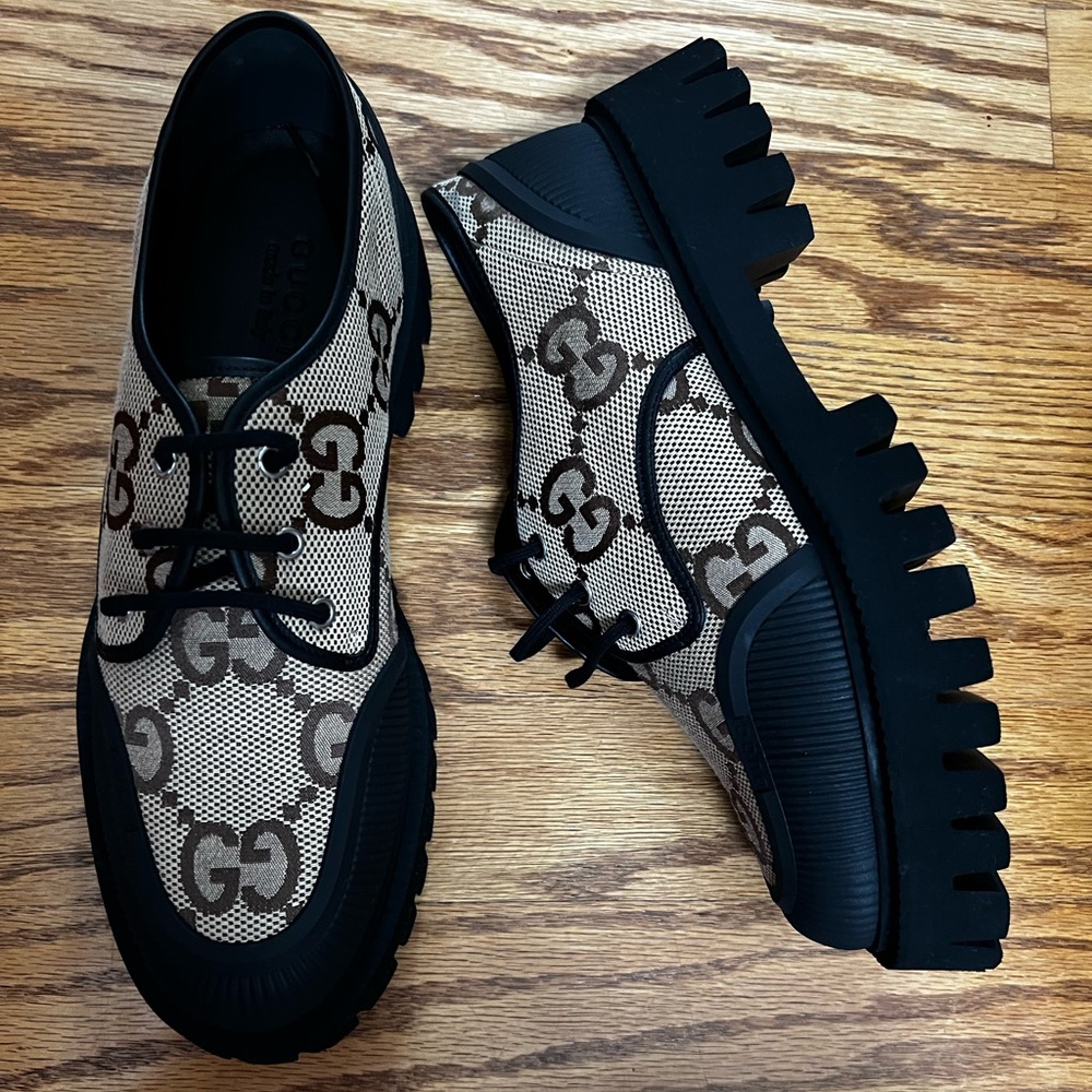 Gucci Maxi GG men’s lace up shoes is size 11